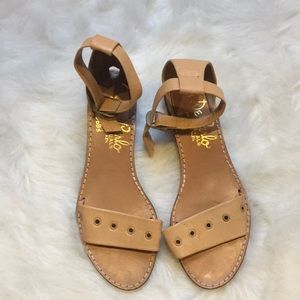 Vintage Genuine Leather Ankle Strap Sandals